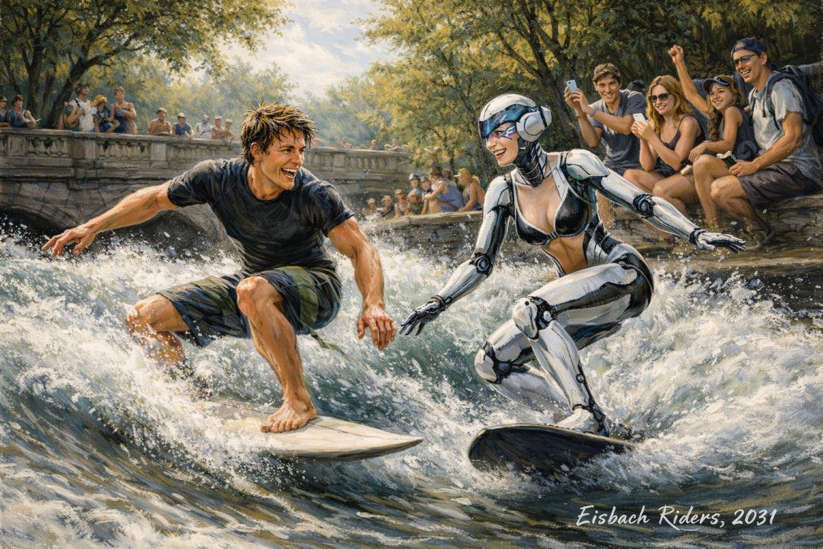 Surfen mitten in der Stadt