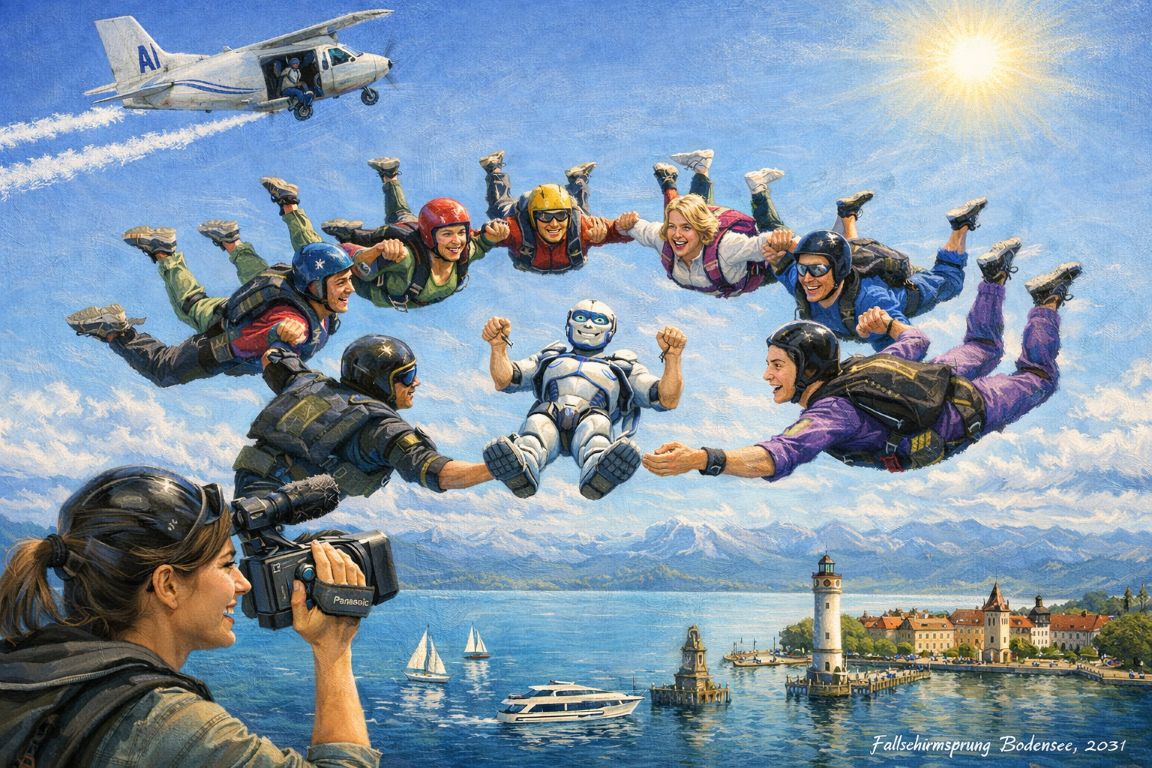 Fallschirmsprung über dem Bodensee, 2031