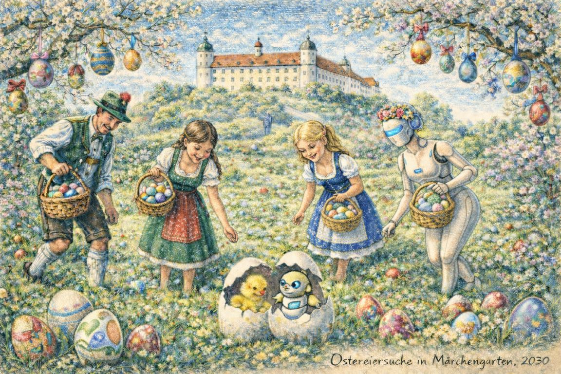 Ostereiersuche in Märchengarten